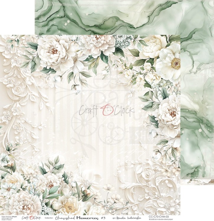 Zestaw papierów do scrapbookingu 30x30 Cherished Memories  CC-C72-CHM-00 Craft O'Clock
