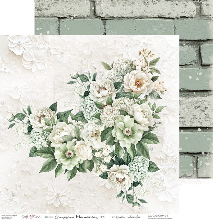 Zestaw papierów do scrapbookingu 30x30 Cherished Memories  CC-C72-CHM-00 Craft O'Clock