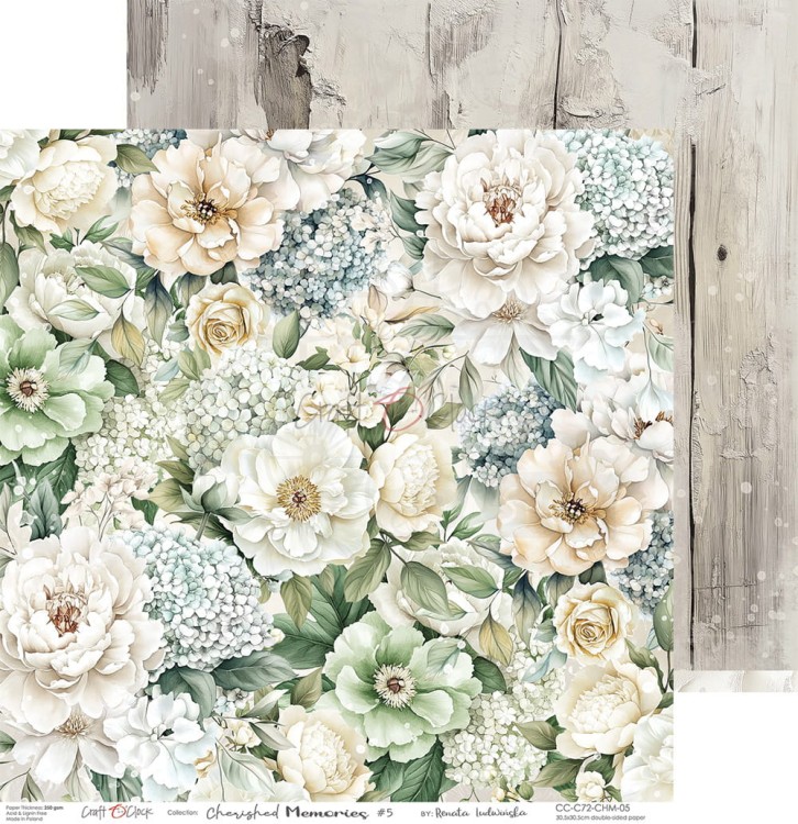 Zestaw papierów do scrapbookingu 30x30 Cherished Memories  CC-C72-CHM-00 Craft O'Clock