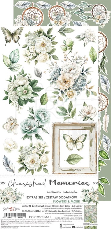 Zestaw dodatków 15x30 Cherished Memories - Flowers CC-C72-CHM-11 Craft O'Clock