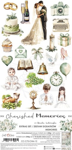 Zestaw dodatków 15x30 Cherished Memories - Memories CC-C72-CHM-12 Craft O'Clock