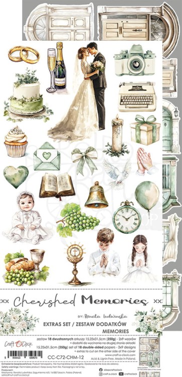 Zestaw dodatków 15x30 Cherished Memories - Memories CC-C72-CHM-12 Craft O'Clock