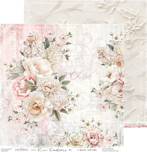 Zestaw papierów do scrapbookingu 30x30 Rose Emotions  CC-C73-RE-00 Craft O'Clock
