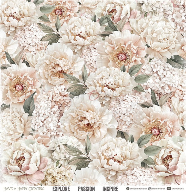Zestaw papierów do scrapbookingu 30x30 Rose Emotions  CC-C73-RE-00 Craft O'Clock