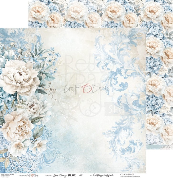 Zestaw papierów do scrapbookingu 30x30 Something Blue CC-F38-SBL-00 Craft O'Clock