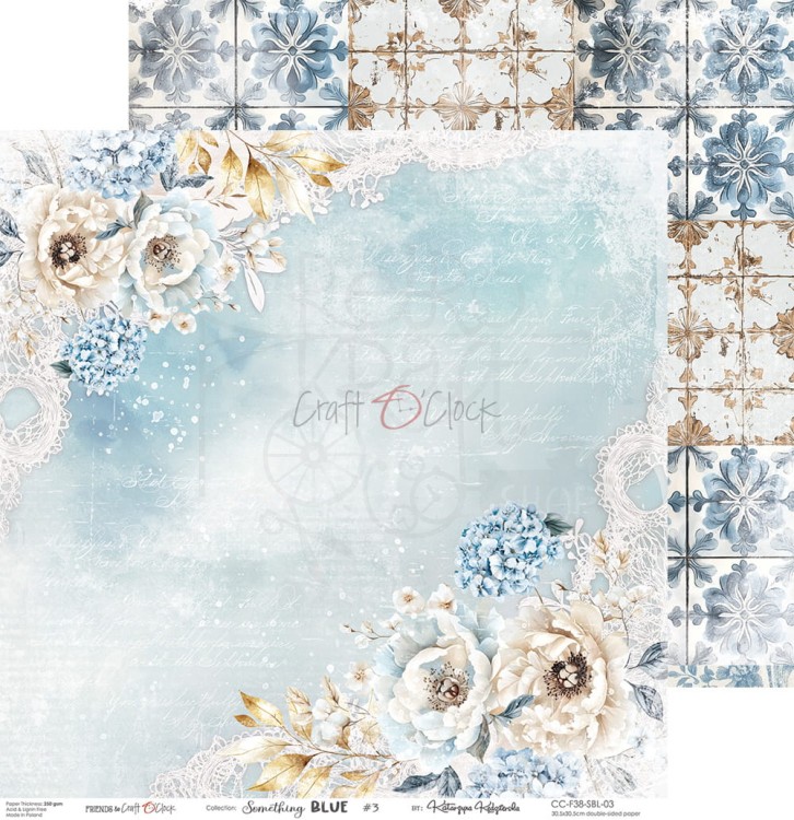 Zestaw papierów do scrapbookingu 30x30 Something Blue CC-F38-SBL-00 Craft O'Clock