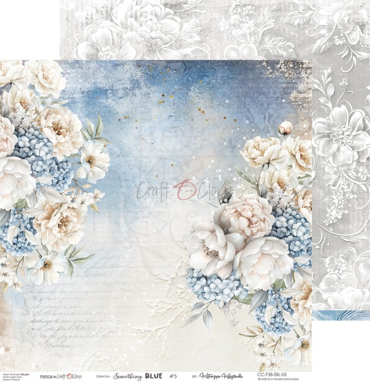 Zestaw papierów do scrapbookingu 30x30 Something Blue CC-F38-SBL-00 Craft O'Clock