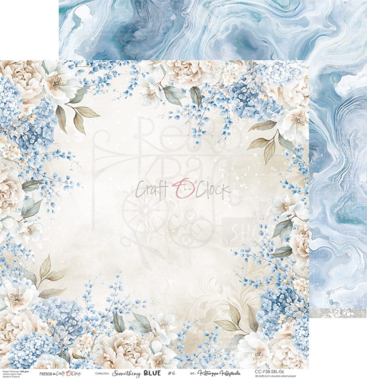 Zestaw papierów do scrapbookingu 30x30 Something Blue CC-F38-SBL-00 Craft O'Clock