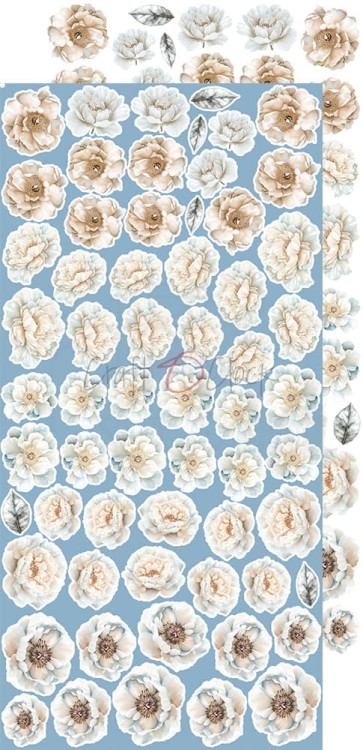 Zestaw dodatków 15x30 Something Blue - Flowers CC-F38-SBL-11 Craft O'Clock