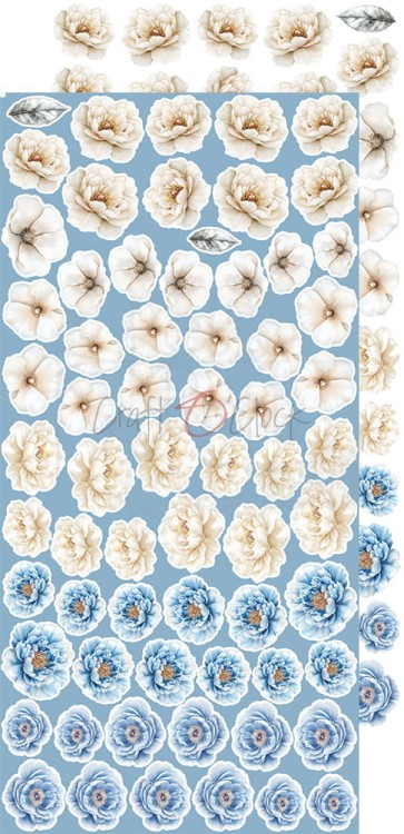 Zestaw dodatków 15x30 Something Blue - Flowers CC-F38-SBL-11 Craft O'Clock