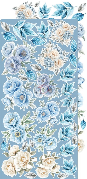 Zestaw dodatków 15x30 Something Blue - Flowers CC-F38-SBL-11 Craft O'Clock