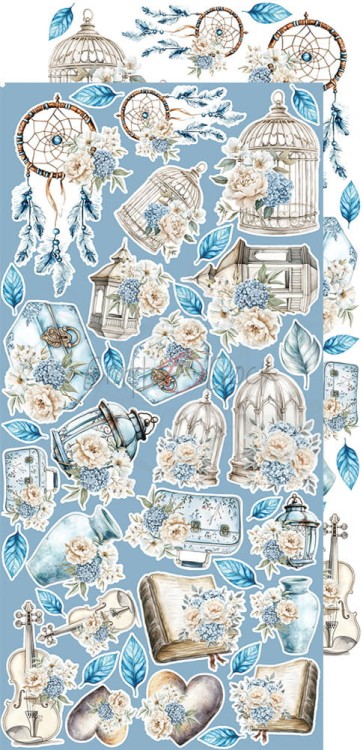 Zestaw dodatków 15x30 Something Blue - Flowers CC-F38-SBL-11 Craft O'Clock