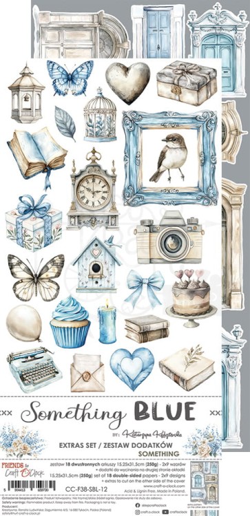 Zestaw dodatków 15x30 Something Blue - Something CC-F38-SBL-12 Craft O'Clock