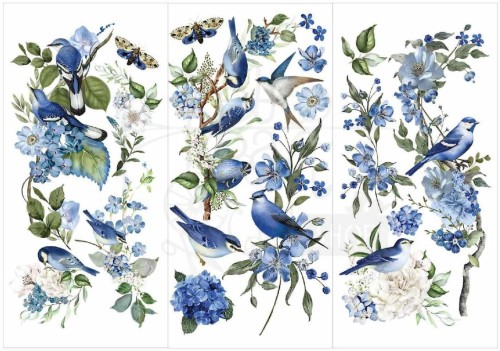 Rub-on transfer 15x30 Garden Whispers 3 arkusze 674601 Prima