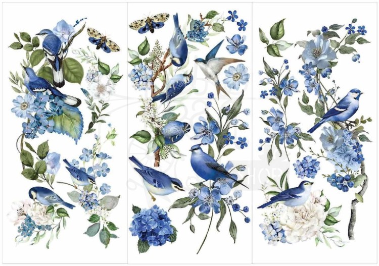 Rub-on transfer 15x30 Garden Whispers 3 arkusze 674601 Prima