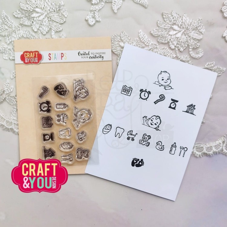 Stempel akrylowy Metryczki CS046 Craft&amp;You Design