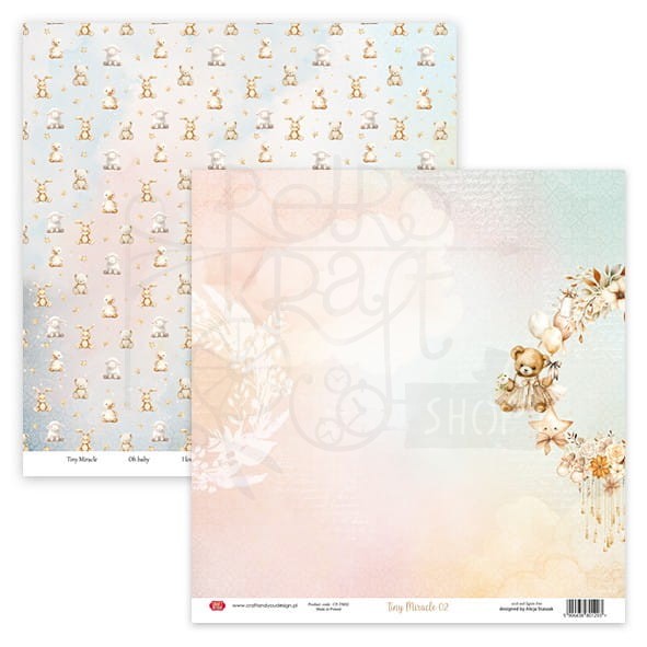 Zestaw papierów do scrapbookingu 30x30 Tiny Miracle CPS-TM30-6 Craft&amp;You Design