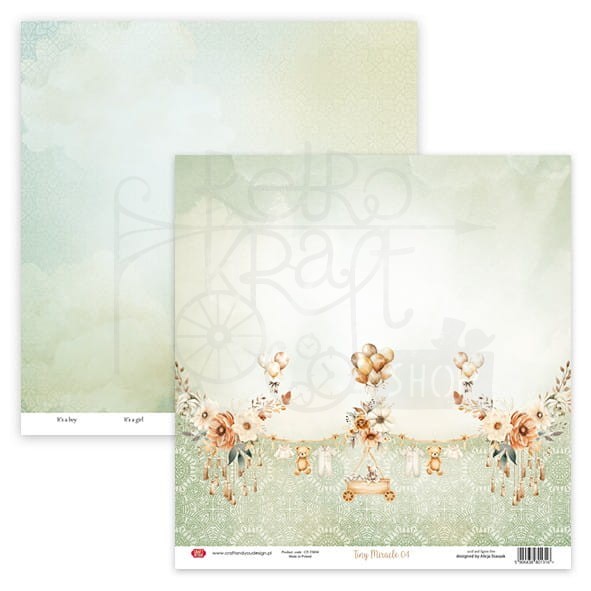 Zestaw papierów do scrapbookingu 30x30 Tiny Miracle CPS-TM30-6 Craft&amp;You Design