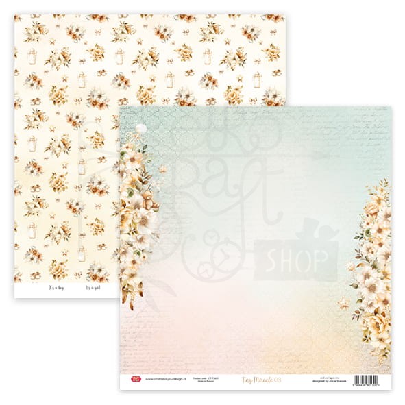 Zestaw papierów do scrapbookingu 30x30 Tiny Miracle CPS-TM30-6 Craft&amp;You Design