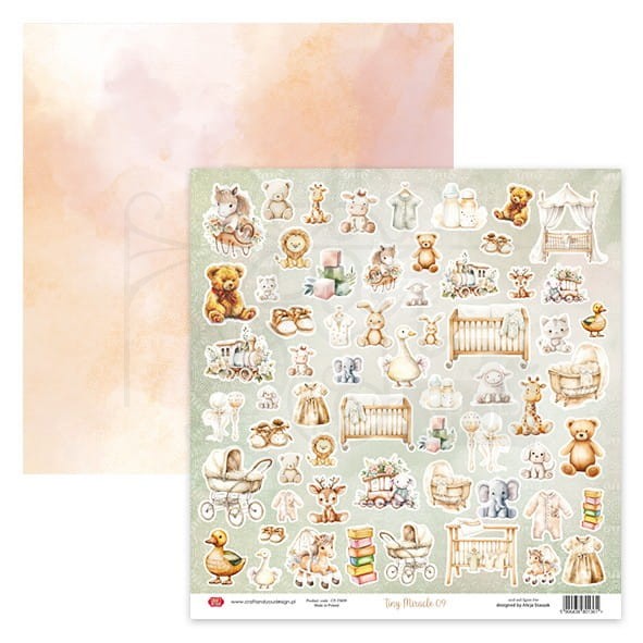Papier 30x30 elementy do wycięcia Tiny Miracle 09 CP-TM09 Craft&amp;You Design