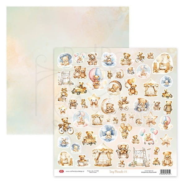 Papier 30x30 elementy do wycięcia Tiny Miracle 08 CP-TM08 Craft&amp;You Design