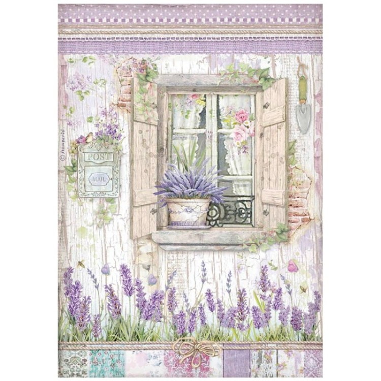 Papier ryżowy do decoupage A4 Provence Okno DFSA4673 Stamperia