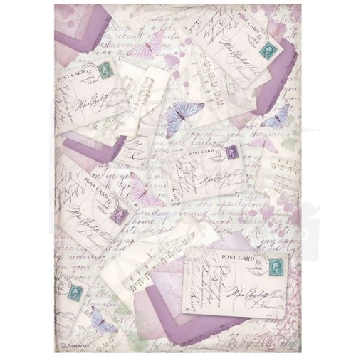 Papier ryżowy do decoupage A4 Provence Listy DFSA4676 Stamperia