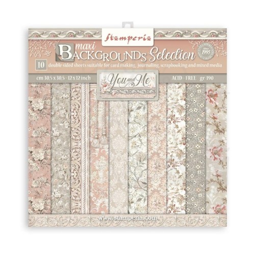 Zestaw papierów do scrapbookingu 30x30 You &amp; Me Tła SBBL114 Stamperia