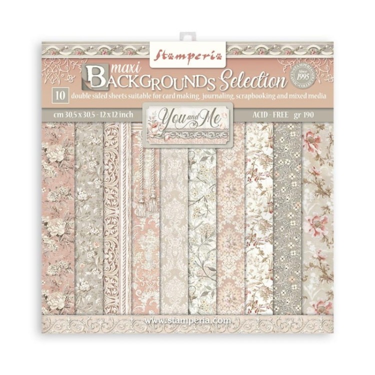 Zestaw papierów do scrapbookingu 30x30 You &amp; Me Tła SBBL114 Stamperia