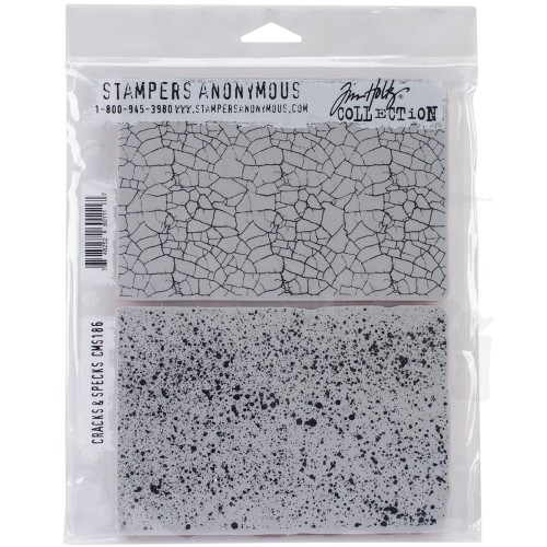 Stempel gumowy kauczukowy Cracks &amp; Specks CMS186 Tim Holtz Stampers Anonymous