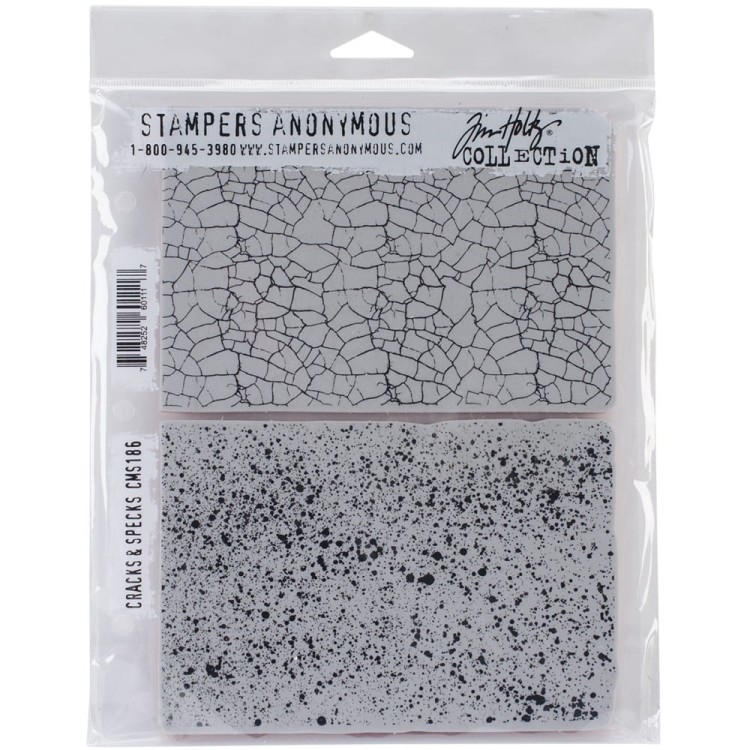 Stempel gumowy kauczukowy Cracks &amp; Specks CMS186 Tim Holtz Stampers Anonymous