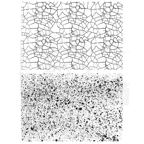 Stempel gumowy kauczukowy Cracks &amp; Specks CMS186 Tim Holtz Stampers Anonymous