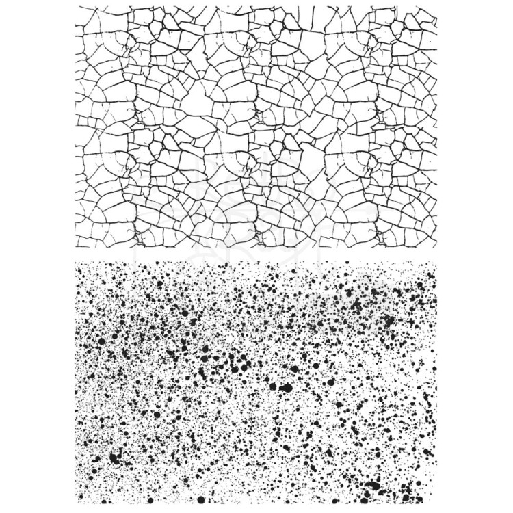 Stempel gumowy kauczukowy Cracks &amp; Specks CMS186 Tim Holtz Stampers Anonymous