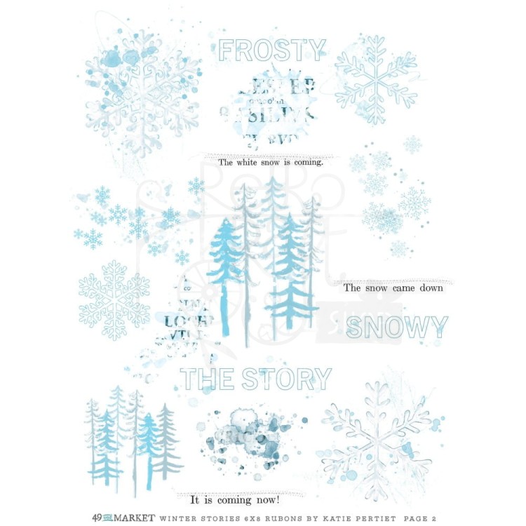 Rub-on transfer 15x20 Winter Stories SS-29901 49 and Market