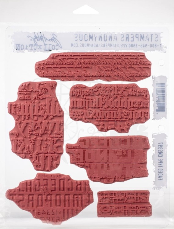 Stempel gumowy kauczukowy Faded Type CMS397 Tim Holtz Stampers Anonymous