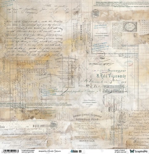 Papier do scrapbookingu 30x30 4 him 09/10 ScrapAndMe
