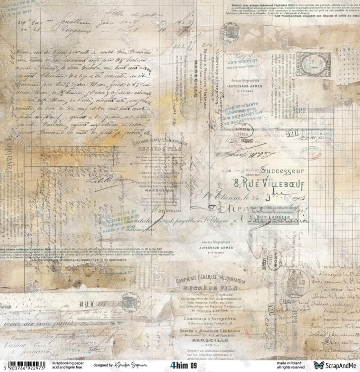 Papier do scrapbookingu 30x30 4 him 09/10 ScrapAndMe