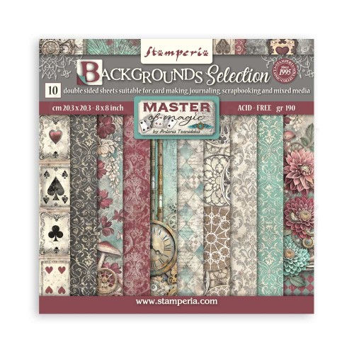 Zestaw papierów do scrapbookingu 20x20 Master of Magic Tła SBBS123 Stamperia