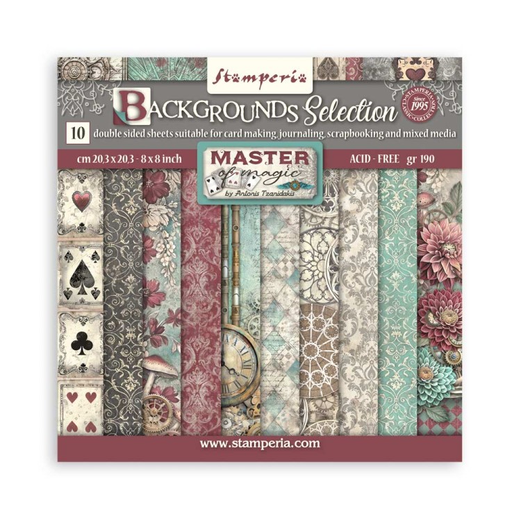 Zestaw papierów do scrapbookingu 20x20 Master of Magic Tła SBBS123 Stamperia