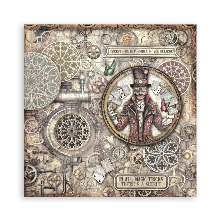 Zestaw papierów jednostronnych do scrapbookingu 20x20 Master of Magic SBBSXB09 Stamperia