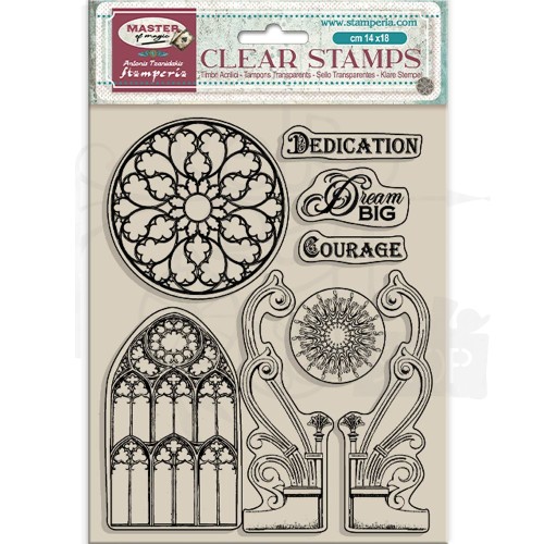 Stempel akrylowy 14x18cm Master of Magic Gotyk WTK215 Stamperia