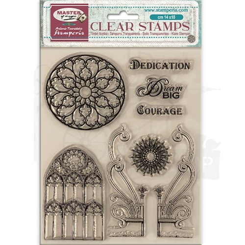 Stempel akrylowy 14x18cm Master of Magic Gotyk WTK215 Stamperia