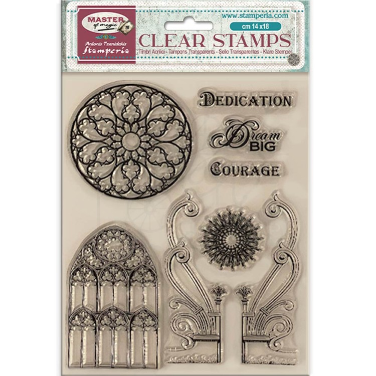 Stempel akrylowy 14x18cm Master of Magic Gotyk WTK215 Stamperia