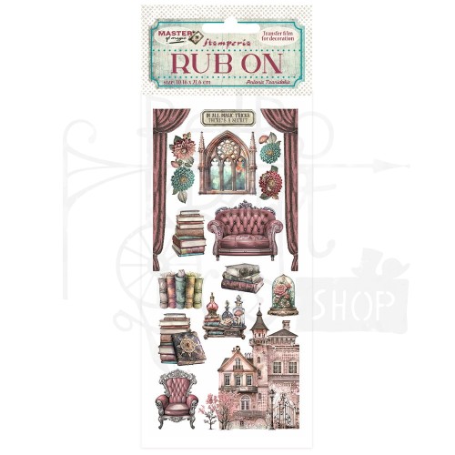 Rub-on transfer 10x21.6cm Master of Magic Pracownia maga DFLRB146 Stamperia
