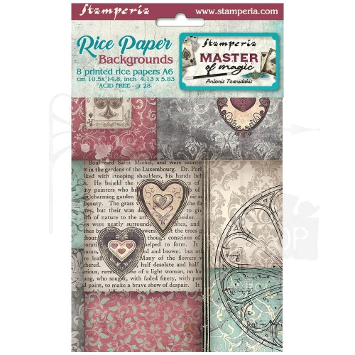 Papier ryżowy A6 Master of Magic Tła DFSAK6037 Stamperia