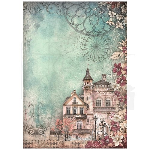 Papier ryżowy do decoupage A4 Master of Magic Dom DFSA41008 Stamperia