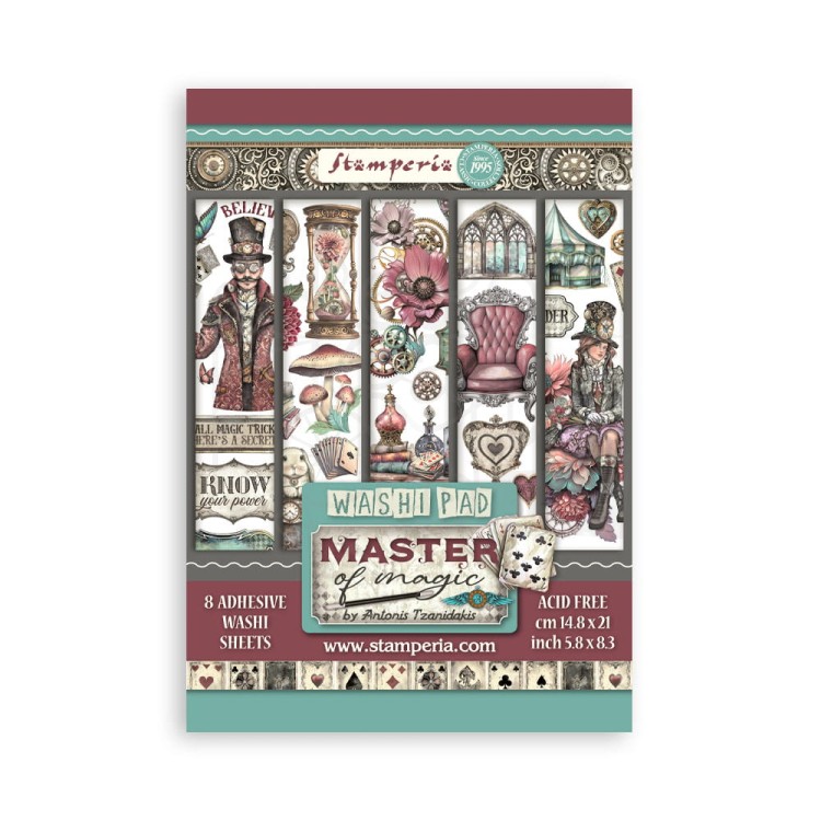 Papier washi A5 Master of Magic 8 szt SBW16 Stamperia