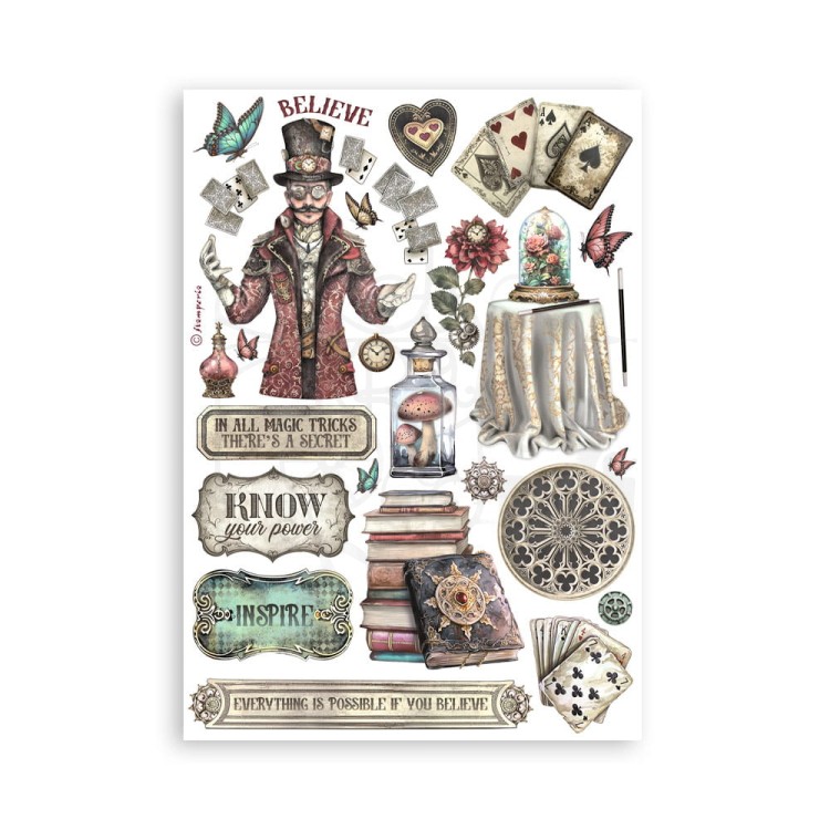 Papier washi A5 Master of Magic 8 szt SBW16 Stamperia