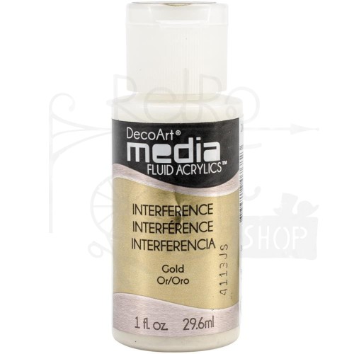 Fluid Acrylics płynny pigment polimerowo - akrylowy Interference Gold DMFA100 DecoArt