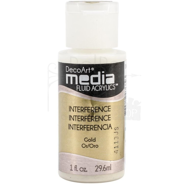 Fluid Acrylics płynny pigment polimerowo - akrylowy Interference Gold DMFA100 DecoArt